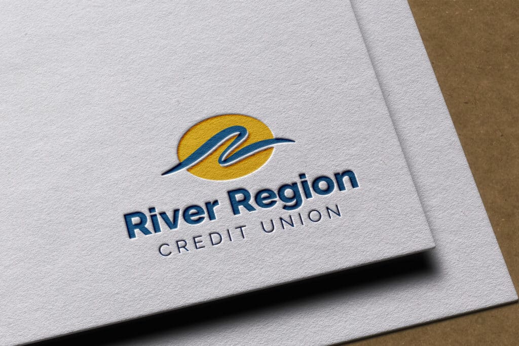 stationary mockup with the river region credit union logo
