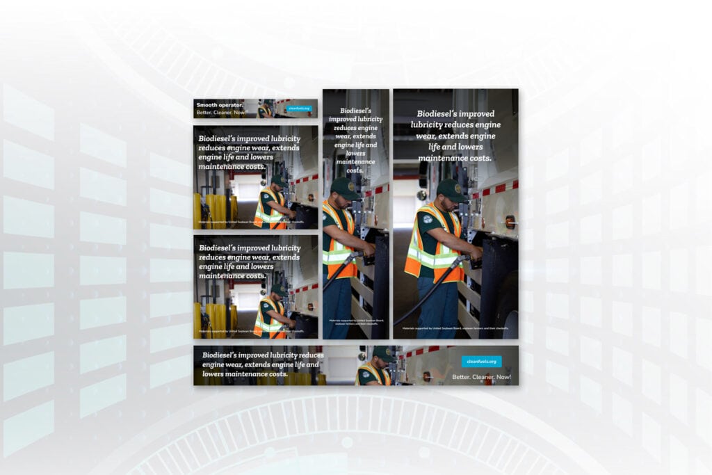 Mockup of Clean Fuels Alliance America Display ads