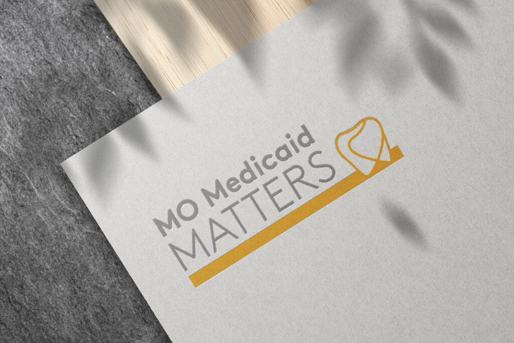 Mockup of the MO Medicaid matters logo designed for Missouri Coalition for Oral Health